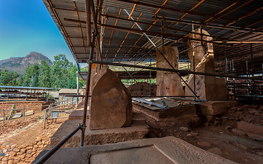 Image showing Ruins of the Grat Beal Gebri temple of Yeha, Ethiopia, Africa