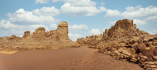 Image showing Rock city in Danakil depression, Ethiopia, Africa