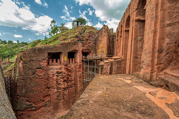 Image showing Bete Abba Libanos Rock-Hewn Church, Lalibela, Ethiopia