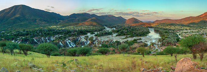 Image showing Epupa Falls on the Kunene River in Namibia