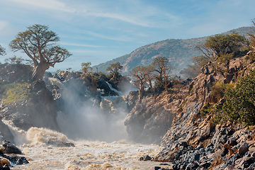 Image showing Epupa Falls on the Kunene River in Namibia