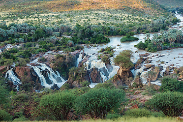 Image showing Epupa Falls on the Kunene River in Namibia