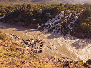 Image showing Epupa Falls on the Kunene River in Namibia