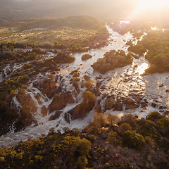 Image showing Epupa Falls on the Kunene River in Namibia