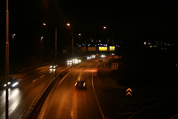 Image showing Motorway at night