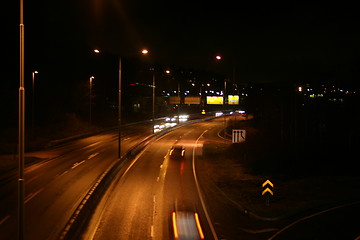 Image showing Highway at night