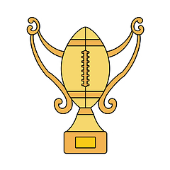 Image showing American Football Trophy Cup Icon