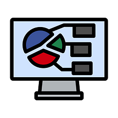 Image showing Monitor With Analytics Diagram Icon