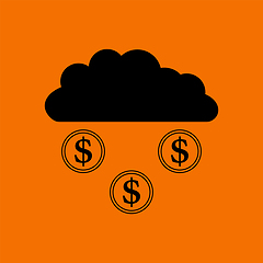 Image showing Coins Falling From Cloud Icon