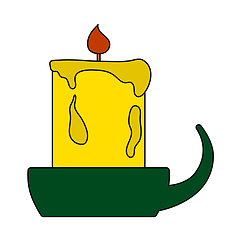 Image showing Candle In Candlestick Icon