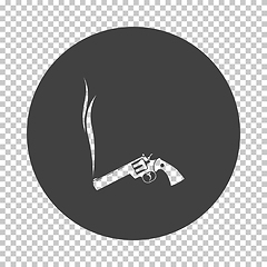 Image showing Smoking Revolver Icon