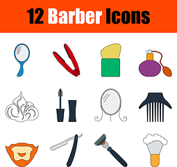 Image showing Barber Icon Set