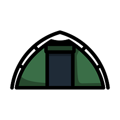 Image showing Icon Of Touristic Tent