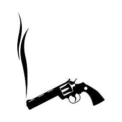 Image showing Smoking Revolver Icon