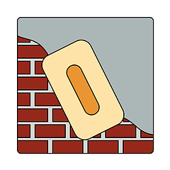 Image showing Icon Of Plastered Brick Wall