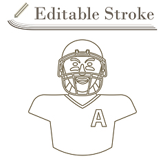 Image showing American Football Player Icon