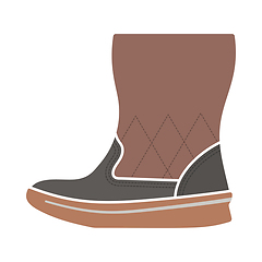 Image showing Woman Fluffy Boot Icon