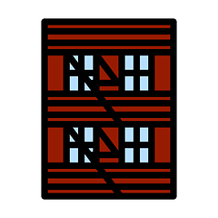 Image showing Emergency Fire Ladder Icon