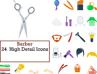 Image showing Barber Icon Set