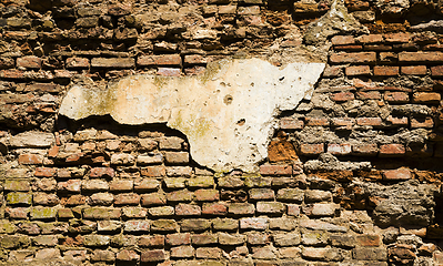 Image showing old clay orange bricks