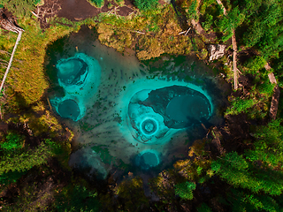 Image showing Geyser lake with thermal springs