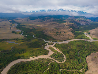 Image showing Kurai steppe and Chuya river