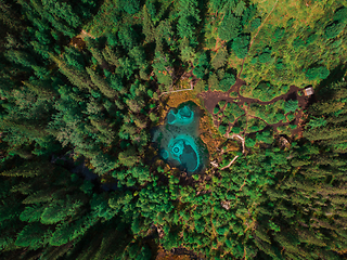 Image showing Geyser lake with thermal springs