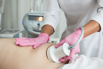 Image showing Belly cavitation at modern beauty clinic