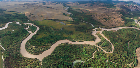 Image showing Kurai steppe and Chuya river