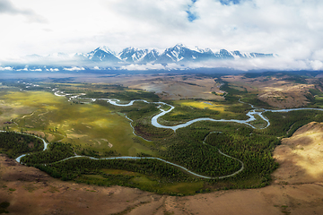 Image showing Kurai steppe and Chuya river