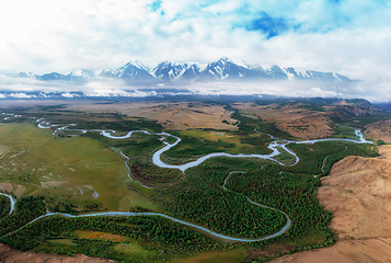 Image showing Kurai steppe and Chuya river