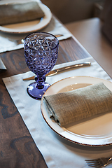 Image showing Empty dish on table in restaurant.