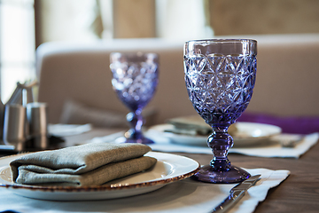 Image showing Empty dish on table in restaurant.