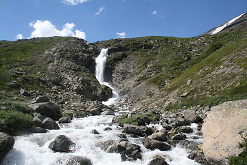 Image showing Waterfall in jotunheimen