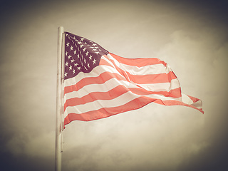 Image showing Vintage looking USA flag