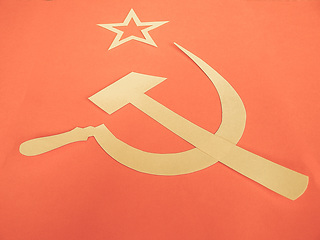 Image showing Vintage looking CCCP Flag