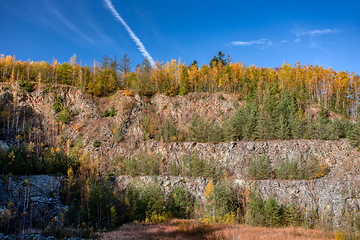 Image showing abandoned flooded quarry, Czech republic