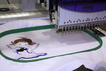 Image showing Machine embroidery