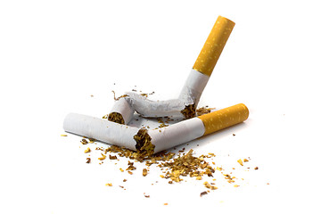 Image showing broken cigarettes