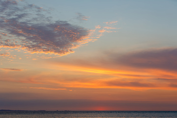 Image showing Sunset sky on Nosy Be island in Madagascar