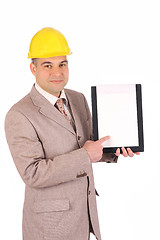 Image showing A businessman with documents 