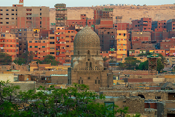 Image showing Old town of town Cairo. The City of the Dead, Egypt