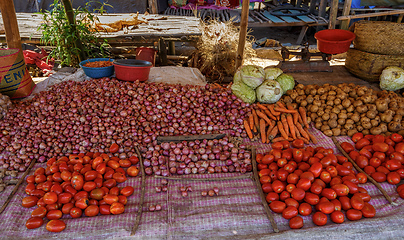 Image showing fresh vegetables at the marketplace, Madagascar