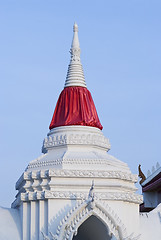 Image showing White temple gate in Thailand