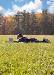 Image showing Girl on a Laptop