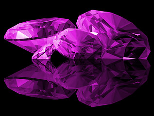 Image showing 3d Amethyst Gems Isolated