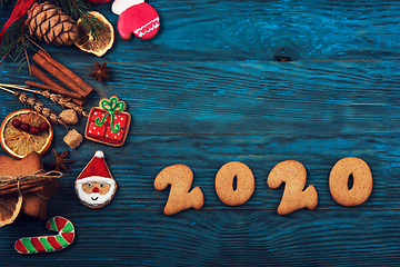 Image showing Gingerbreads for new 2020 years