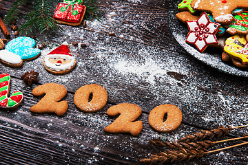 Image showing Gingerbreads for New 2020 Year