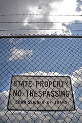 Image showing No Trespassing Sign