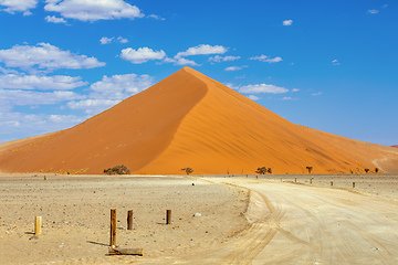 Image showing Dune 45 in Sossusvlei, Namibia desert